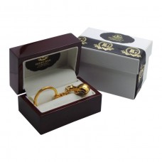 Boxing Glove Gold Plated Keyring in Real Wood Box Boxing Glove Gold Plated Keyring in Real Wood Box